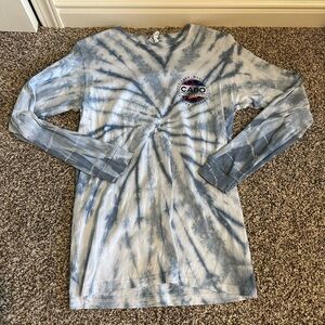 Blue Tie-Dye Long Sleeve Shirt